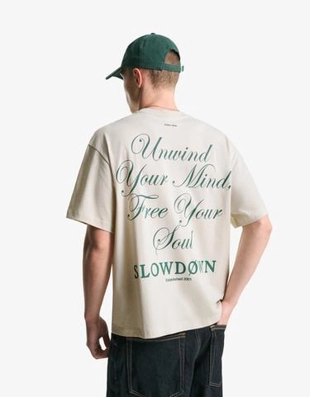 Zara Футболка с короткими рукавами и принтом