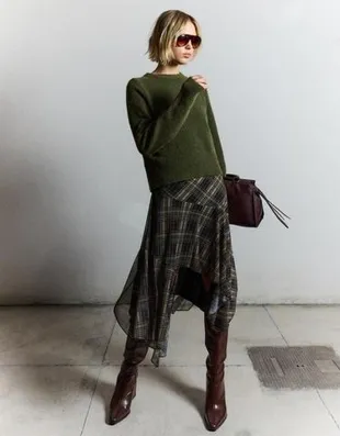 Сапоги на широком каблуке- Заказать в России