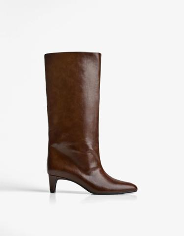 Zara WIDE-LEG HIGH-HEEL BOOTS