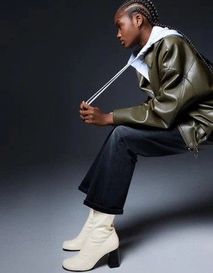 Zara Ботильоны на толстом каблуке