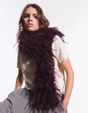 Длинная горжетка из искусственного меха