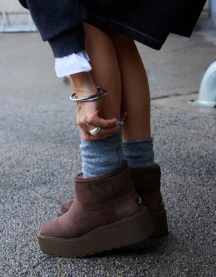 Zara Ботинки на платформе с подкладкой из искусственного меха