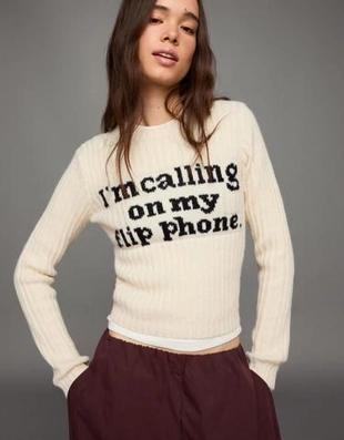 Zara Свитер с принтом