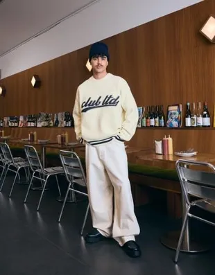 Свитер с принтом и эффектом махровой ткани