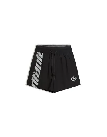 Плавки свободного кроя с двойным поясом и принтом