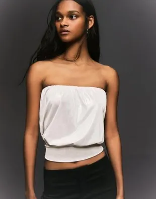 Топ бандо с рукавами-фонариками- Заказать в России