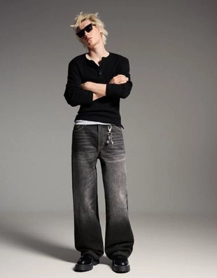 Zara Джинсы объемного свободного кроя