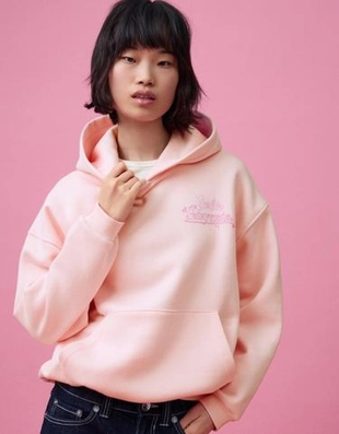 Zara Худи BIBBLE с капюшоном и принтом