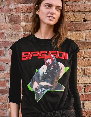 Zara Футболка LISA SPEEDI с короткими рукавами и принтом купить с доставкой.