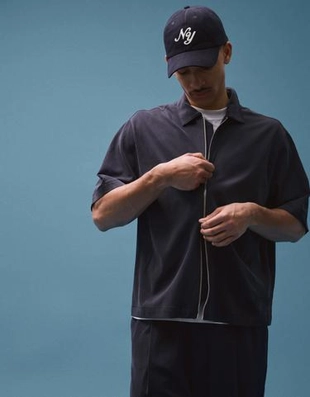 Zara Рубашка с короткими рукавами свободного кроя BERSHKA купить с доставкой.