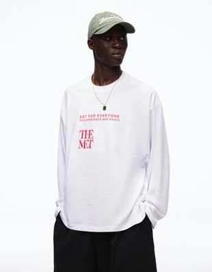 Zara Лонгслив THE MET с принтом