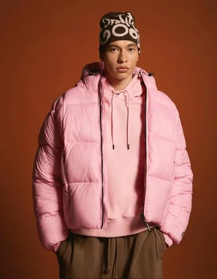 Zara Пуховик с принтом