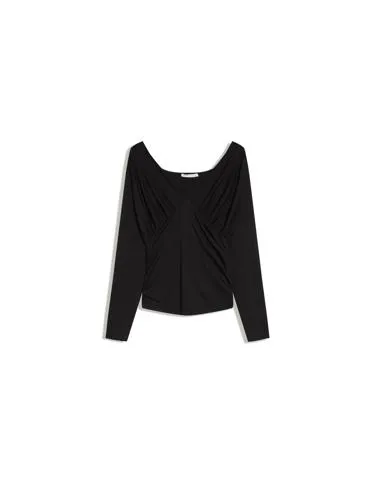 Футболка с длинными рукавами и сборками- Заказать в России