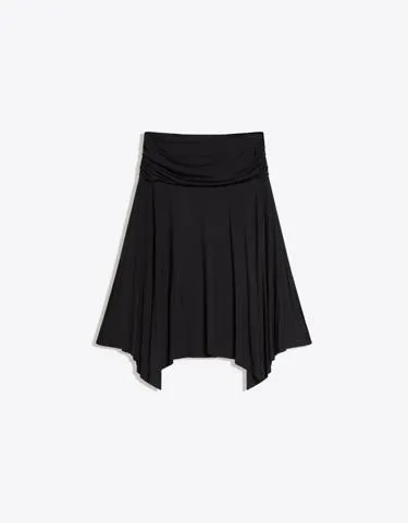 Юбка миди из модала со сборками