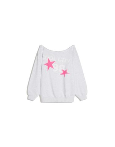 Zara Асимметричная толстовка с принтом купить с доставкой.