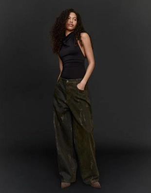 Zara Боди с горловиной халтер и сборками купить с доставкой.