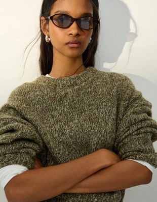 Zara Солнцезащитные очки в овальной пластмассовой оправе купить с доставкой.