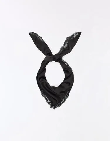 Платок с кружевом и сатином- Заказать в России