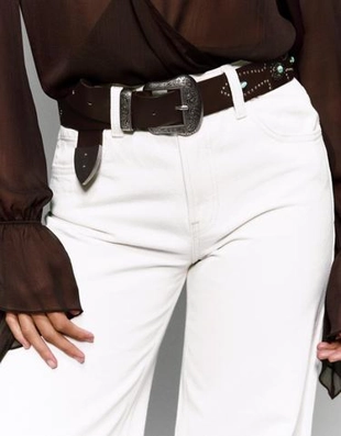 Zara Ремень со стразами купить с доставкой.