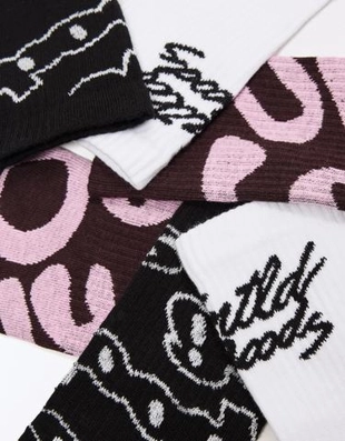 Zara Набор из 3 пар носков с принтом купить с доставкой.