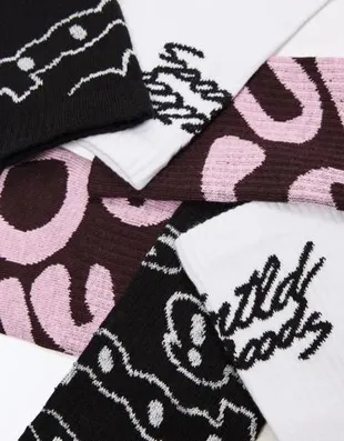 Набор из 3 пар носков с принтом