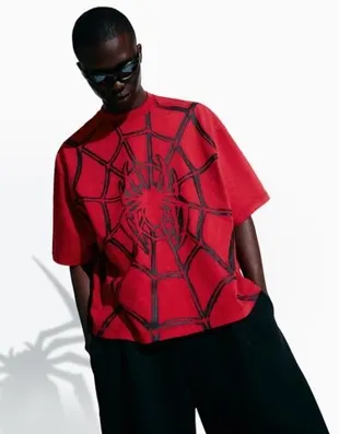 Футболка свободного кроя spiderman- Заказать в России