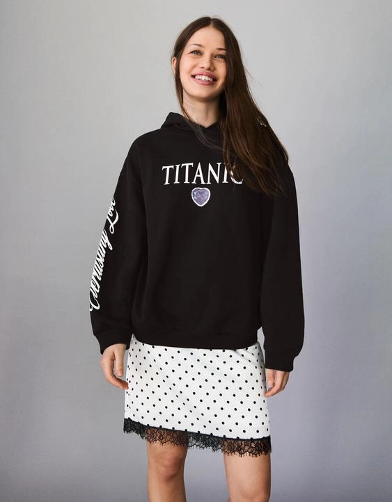 Zara Худи «титаник» с принтом