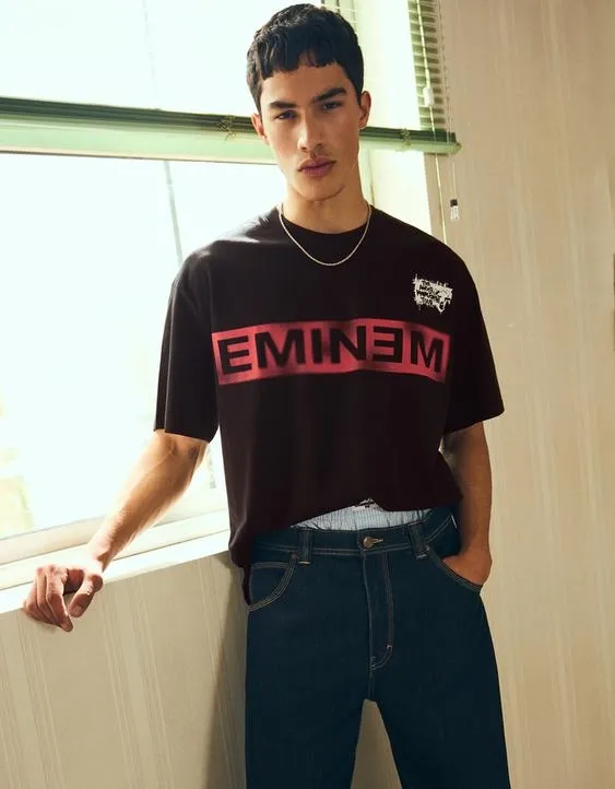 Футболка с короткими рукавами и принтом Eminem- Заказать в России