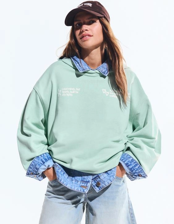 Zara Худи с принтом
