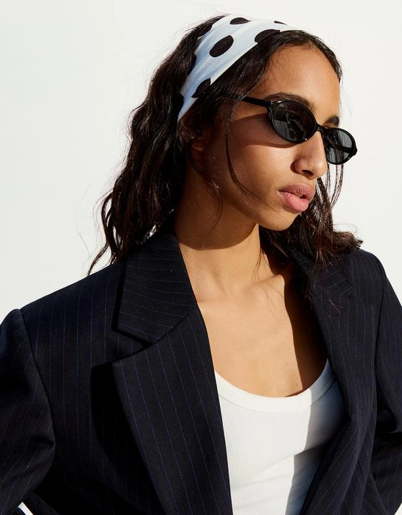Zara Набор лент для волос в горошек