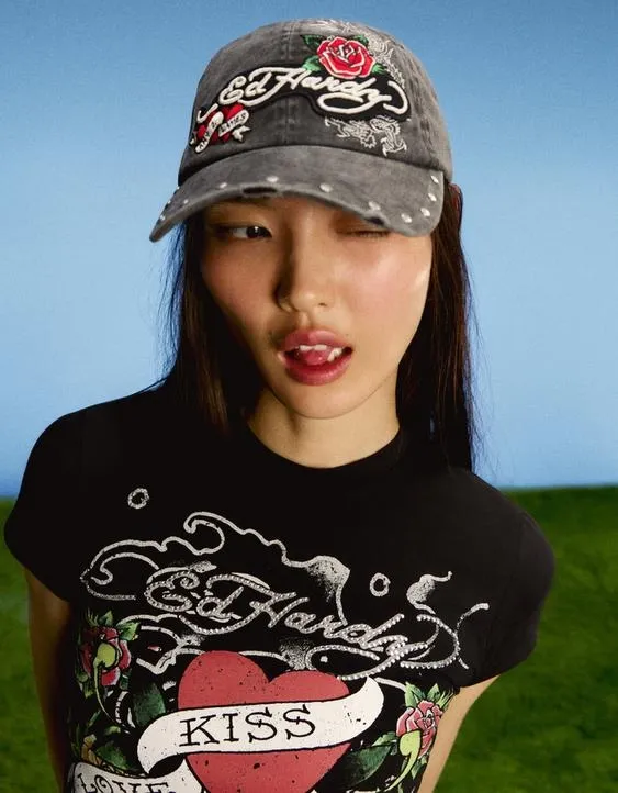 Кепка с вышивкой Ed Hardy X Bershka- Заказать в России