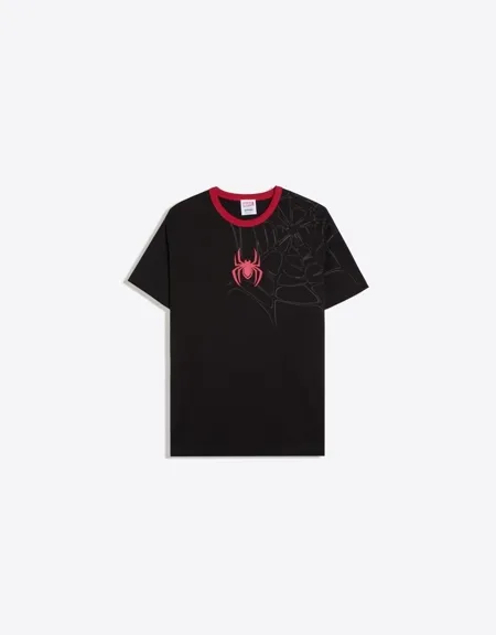 Футболка с контрастным принтом Spiderman