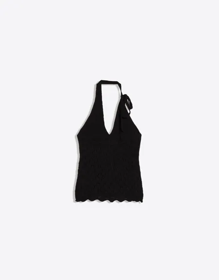 Cutwork halter top- Заказать в России
