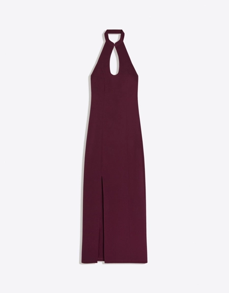 Zara Платье миди с горловиной халтер