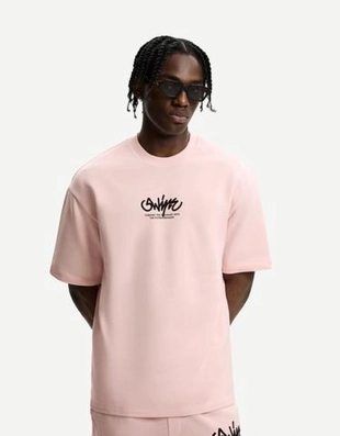 Zara Футболка из мягкой ткани с короткими рукавами и принтом