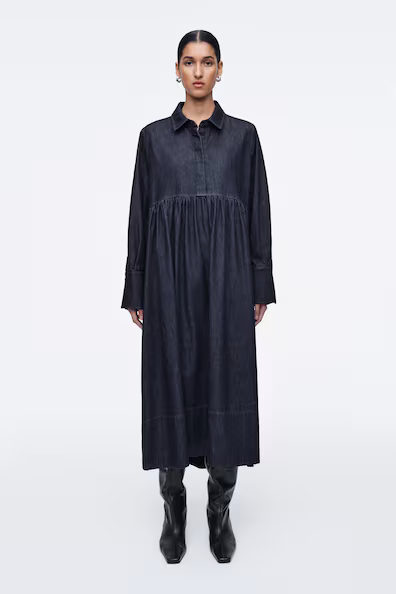 Платье-рубашка из джинсовой ткани OVERSIZED