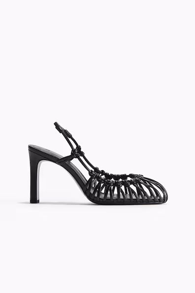 Zara Туфли с открытым каблуком и деталями узлов