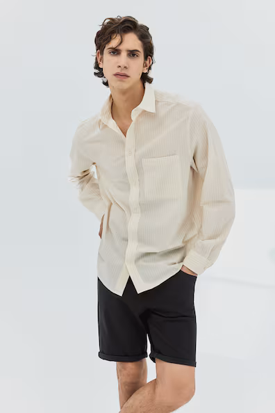 Шорты из хлопкового денима SLIM FIT