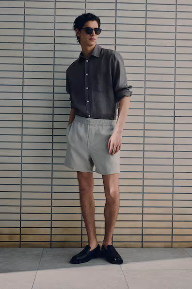 Шорты из льна REGULAR FIT