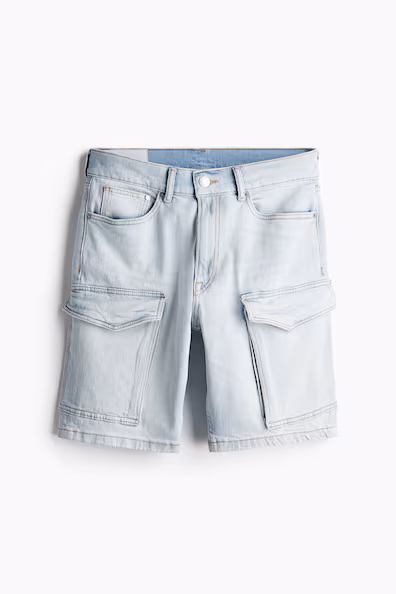 Джинсовые шорты карго SLIM