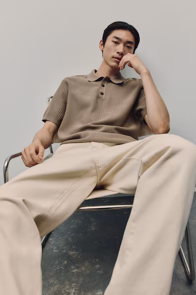 Поло из мягкой вязаной ткани REGULAR FIT