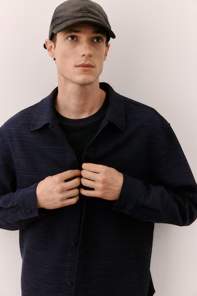 Рубашка с текстурой REGULAR FIT