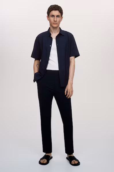 Рубашка с текстурой REGULAR FIT