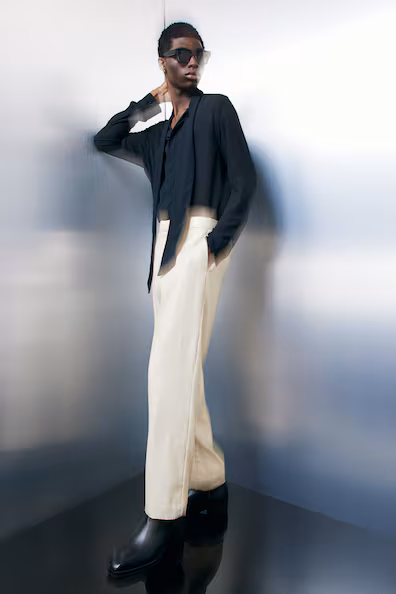 Брюки с легким блеском RELAXED FIT