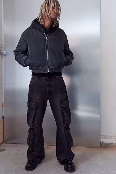 Джинсы синего цвета BOOTCUT LOOSE CARGO