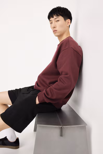 Шорты REGULAR FIT из хлопкового мольтона