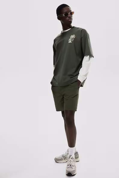 Шорты из хлопка REGULAR FIT