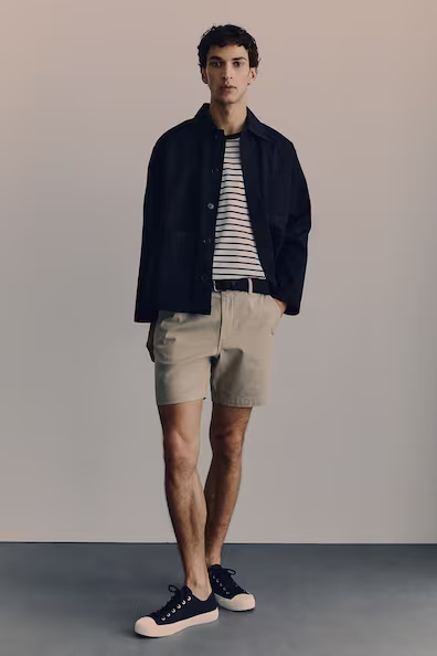 Шорты REGULAR FIT из хлопковой шаржи