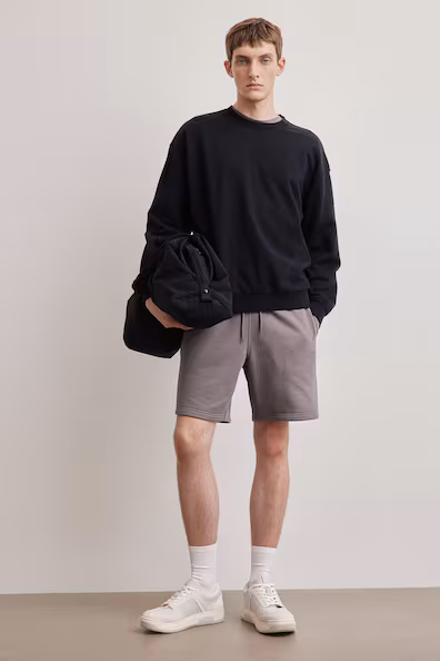Шорты REGULAR FIT из хлопкового трикотажа