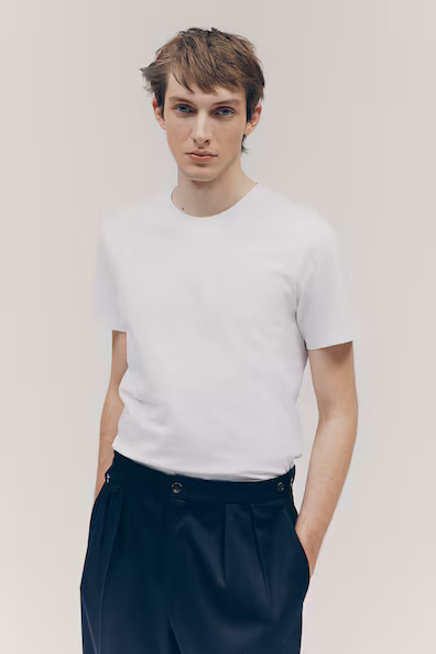 Футболка из хлопка пима в стиле SLIM FIT